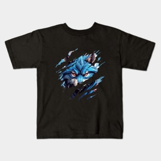 Ripped Base Magic Ninja Wolf Kids T-Shirt